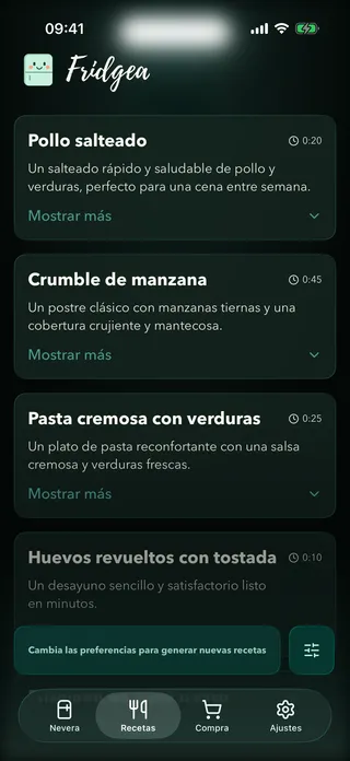 Recetas con IA