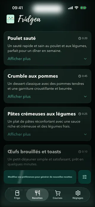 Recettes IA